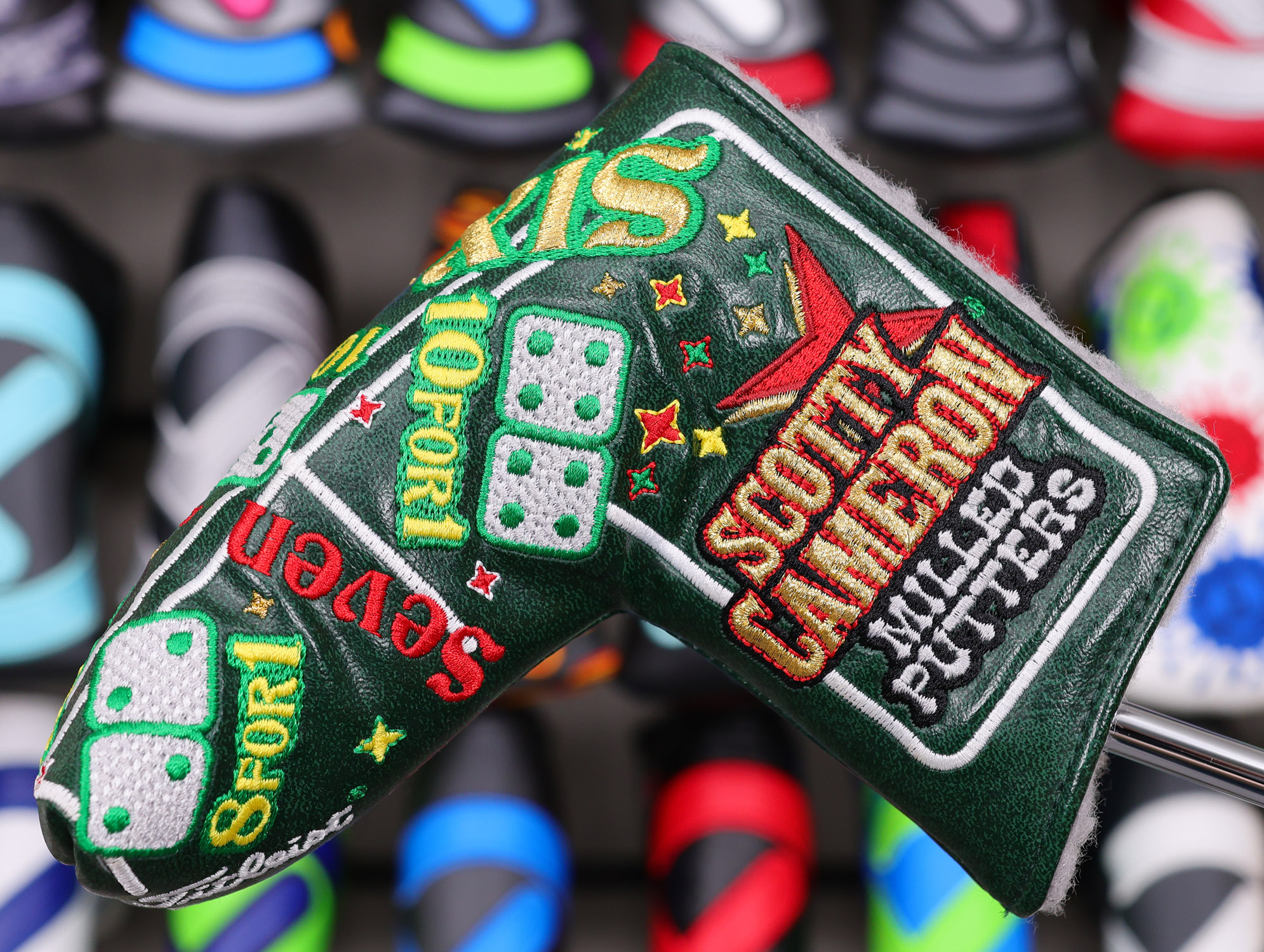 scotty cameron limited release 2014 las vegas green high roller craps table blade putter headcover