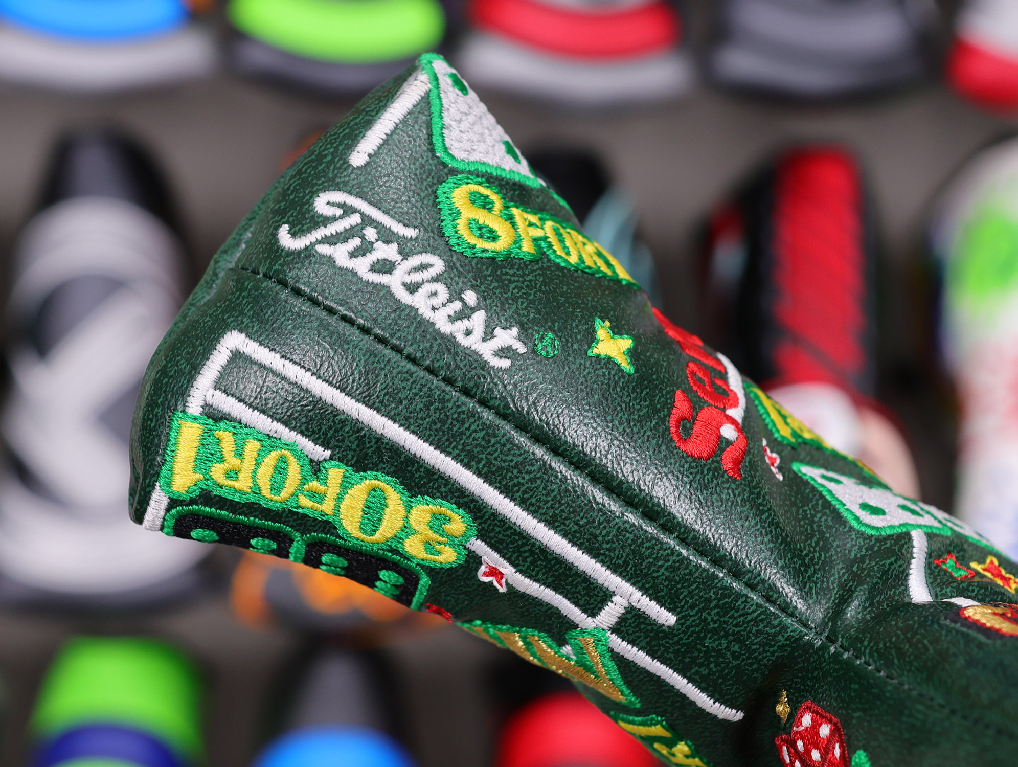 scotty cameron limited release 2014 las vegas green high roller craps table blade putter headcover