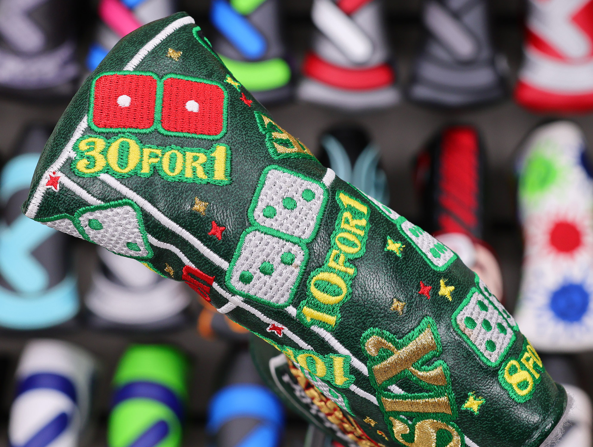 scotty cameron limited release 2014 las vegas green high roller craps table blade putter headcover