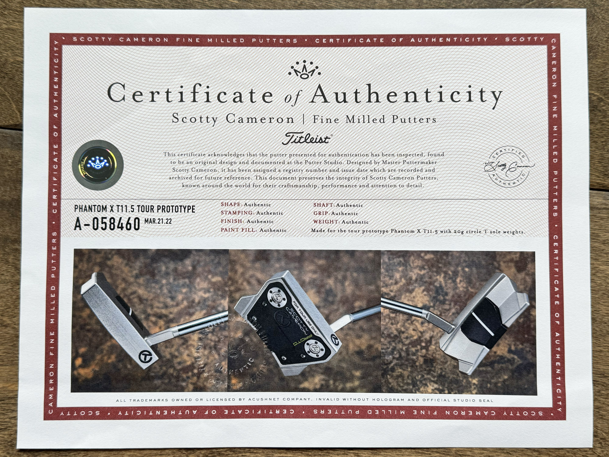 Scotty Cameron Tour Only SSS Phantom X T11.5 Circle T 370G w/ Flange Line - Image 13