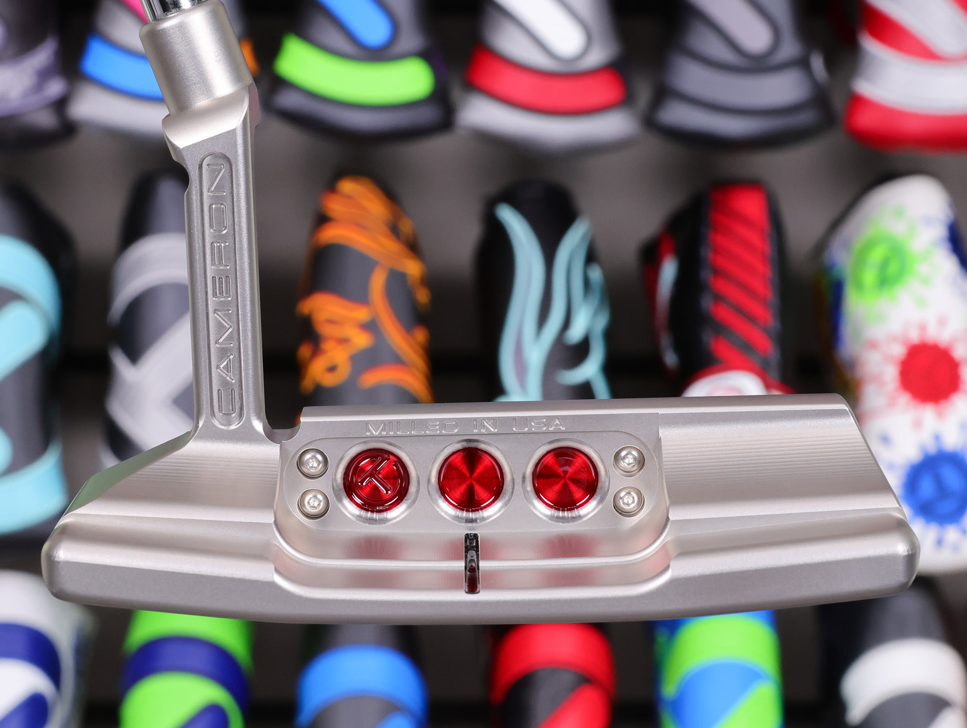 scotty cameron tour only newport 2+ plus studio style circle t 360g putter with carbon steel chain link milled insert golf club
