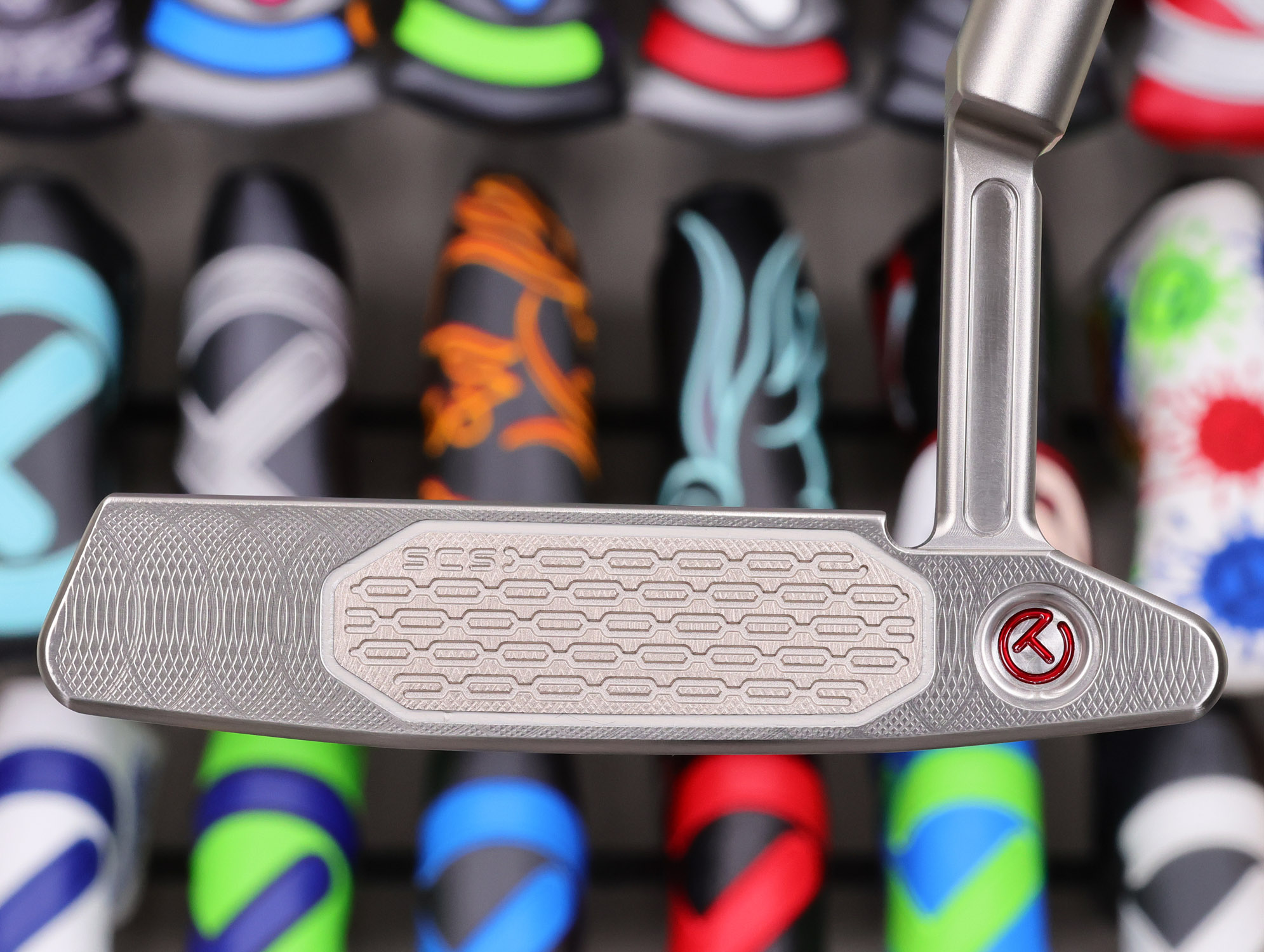scotty cameron tour only newport 2+ plus studio style circle t 360g putter with carbon steel chain link milled insert golf club