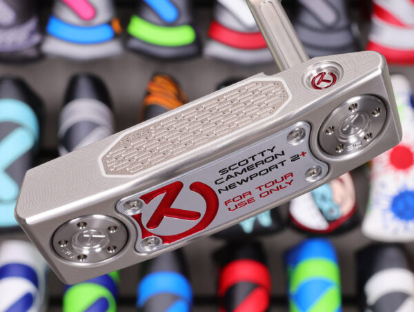 scotty cameron tour only newport 2+ plus studio style circle t 360g putter with carbon steel chain link milled insert golf club