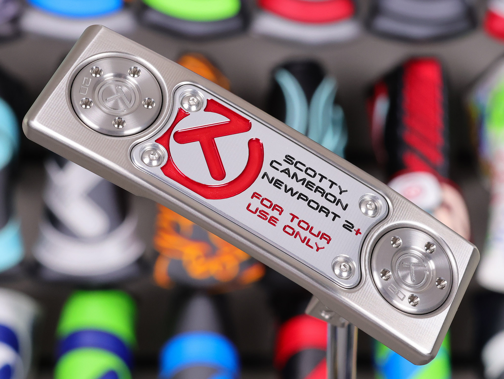 scotty cameron tour only newport 2+ plus studio style circle t 360g putter with carbon steel chain link milled insert golf club