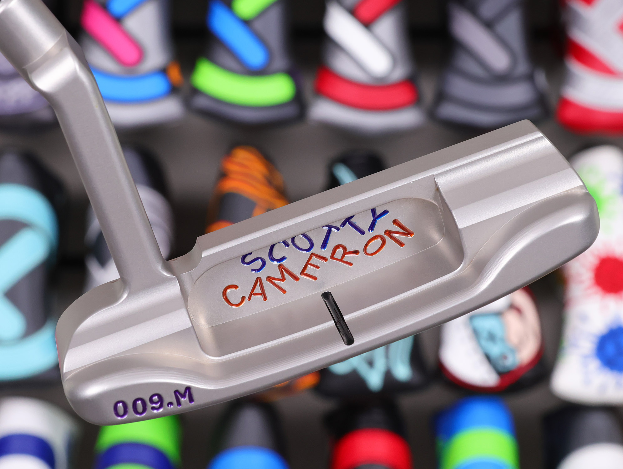 scotty cameron tour only sss masterful 009m multi color circle t 350g putter with flange line and scotty dog stamp golf club