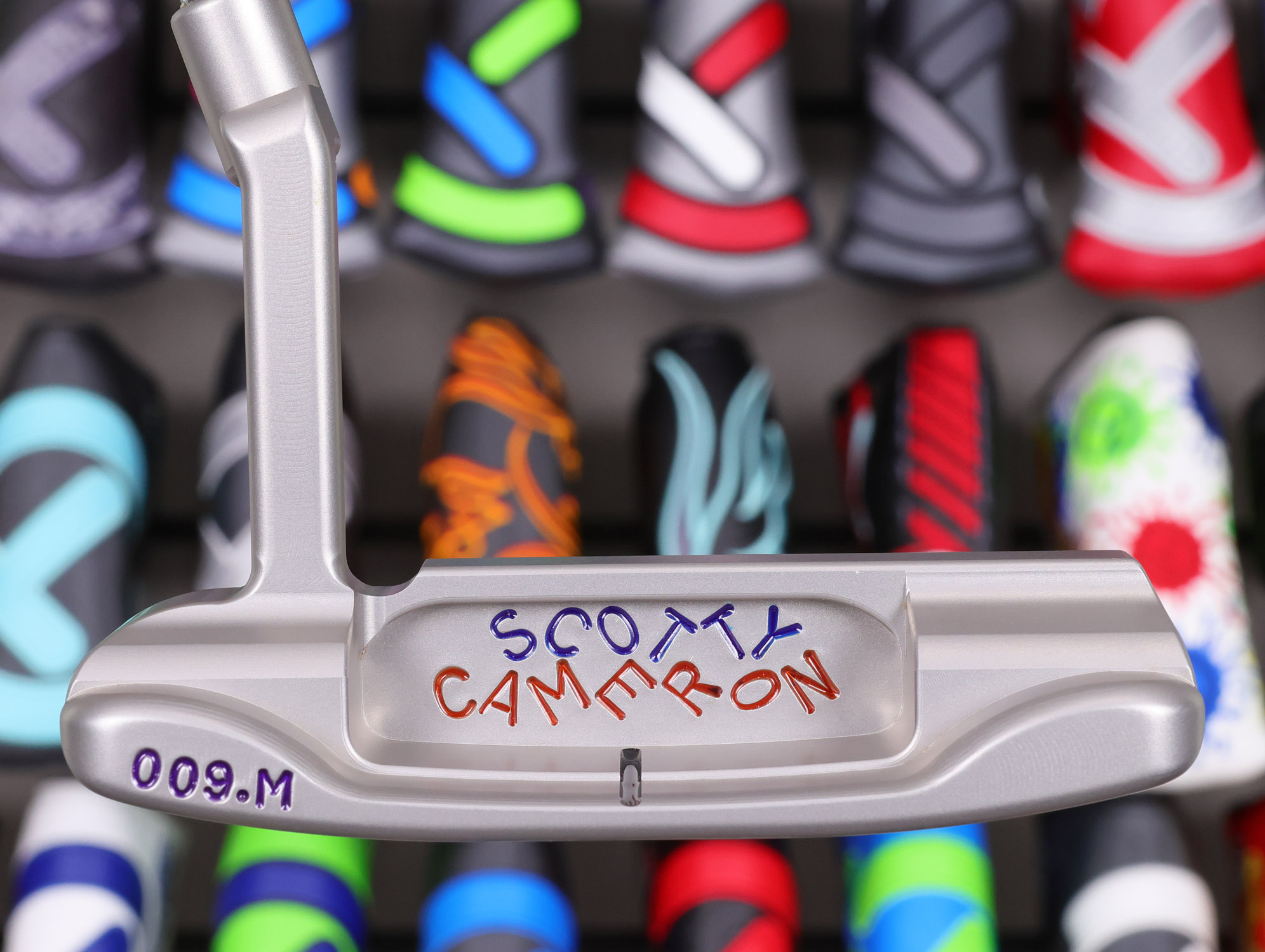 scotty cameron tour only sss masterful 009m multi color circle t 350g putter with flange line and scotty dog stamp golf club