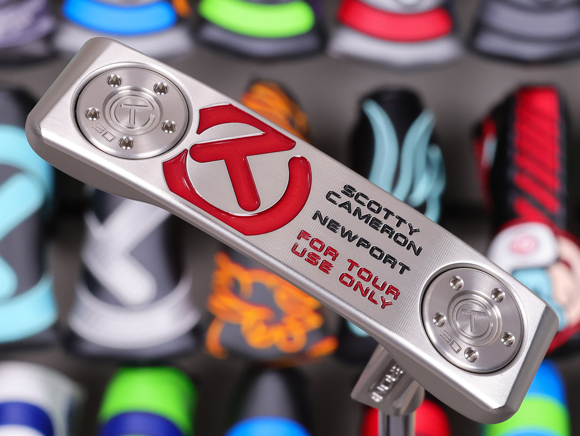 scotty cameron tour only sss naked newport studio style circle t 360g putter with carbon steel scs chain link milled insert golf club