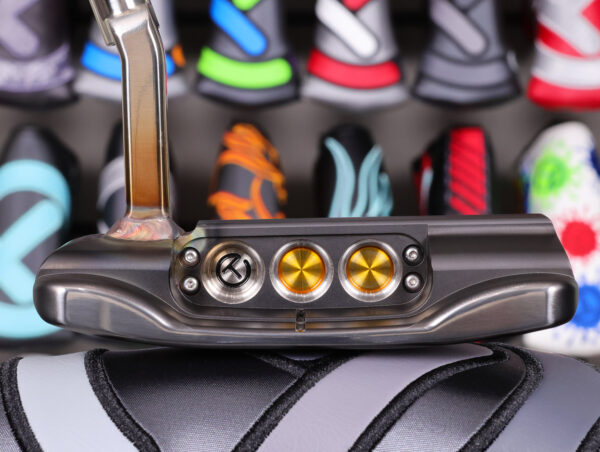 scotty cameron tour only two tone black and sss concept 1 prototype circle t 360g putter with chromatic bronze gss insert and welded and polished plumber neck golf club