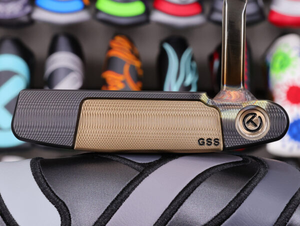 scotty cameron tour only two tone black and sss concept 1 prototype circle t 360g putter with chromatic bronze gss insert and welded and polished plumber neck golf club