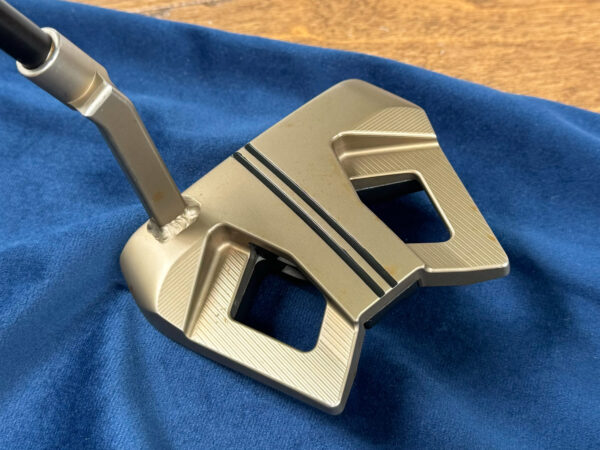 scotty cameron aftermarket bronze finish phantom 9 putter with welded plumber neck and black powder coated shaft 9.2r golf club