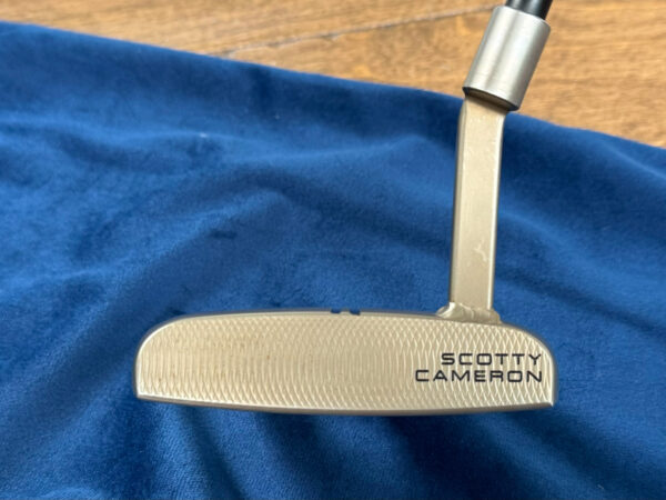 scotty cameron aftermarket bronze finish phantom 9 putter with welded plumber neck and black powder coated shaft 9.2r golf club