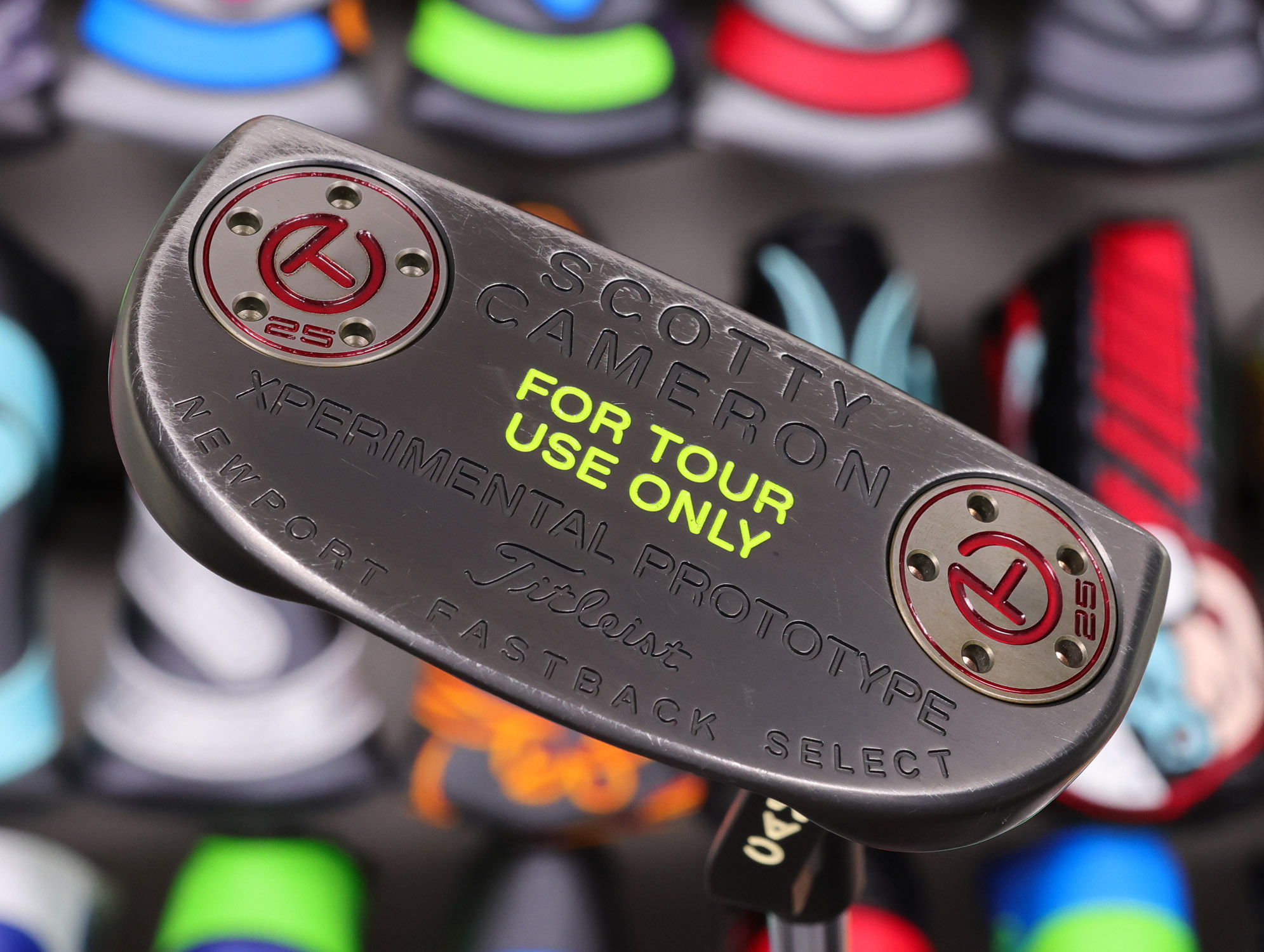 scotty cameron tour only black deep milled fastback circle t plumber neck putter with 3 sight lines golf club