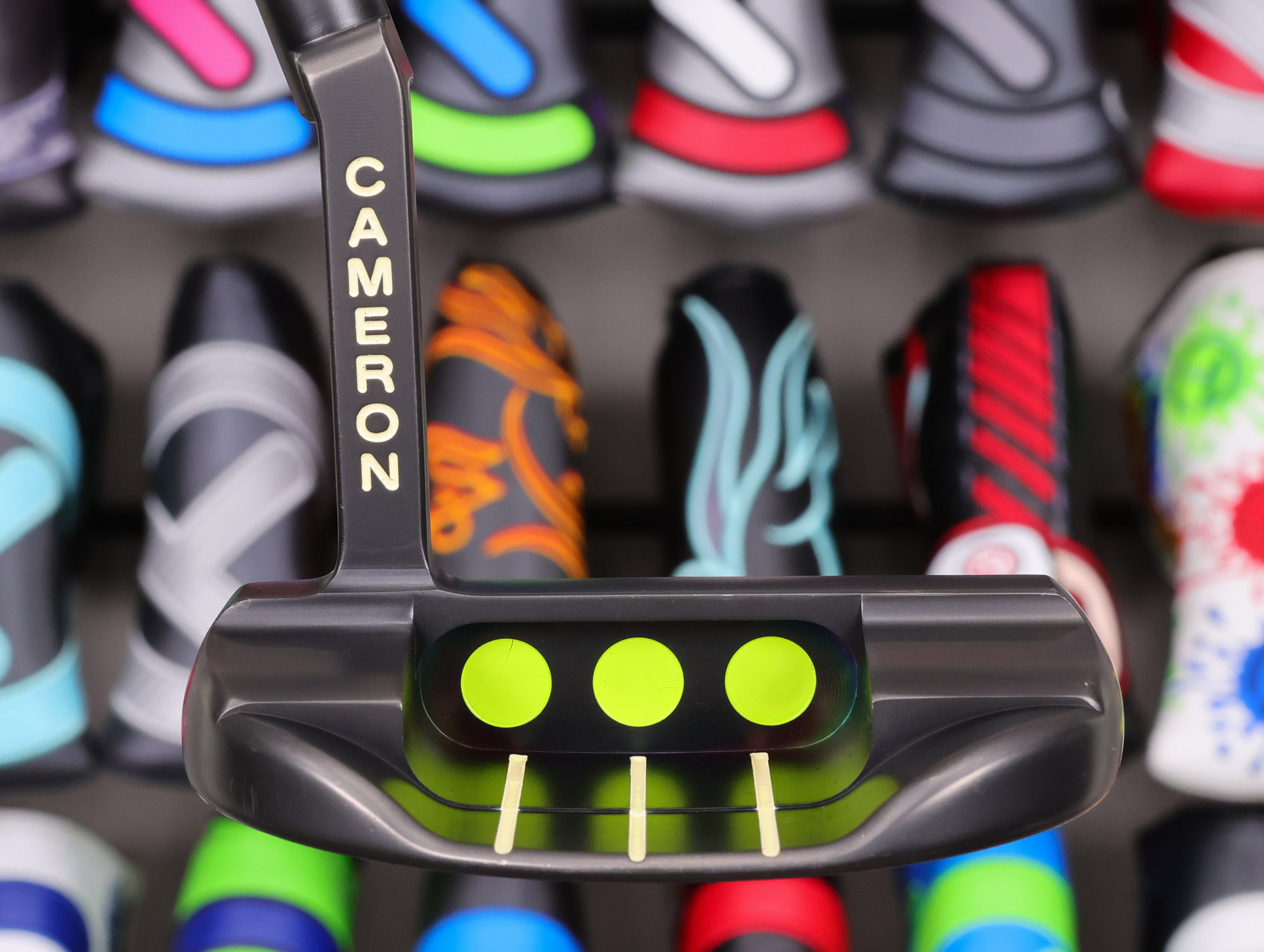 scotty cameron tour only black deep milled fastback circle t plumber neck putter with 3 sight lines golf club