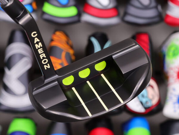 scotty cameron tour only black deep milled fastback circle t plumber neck putter with 3 sight lines golf club