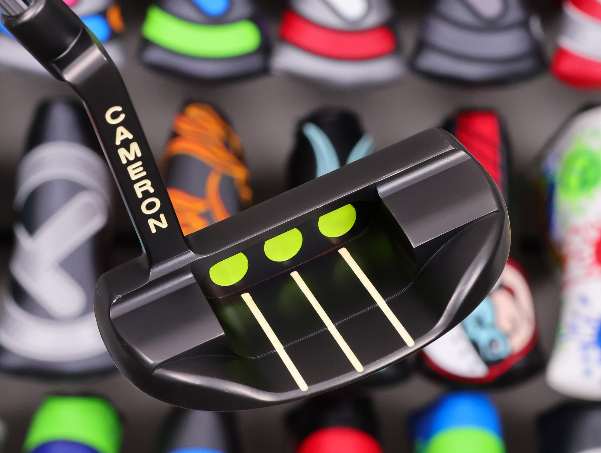scotty cameron tour only black deep milled fastback circle t plumber neck putter with 3 sight lines golf club