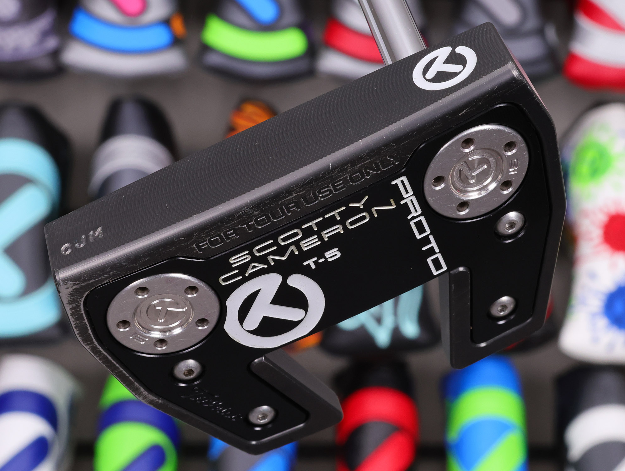 scotty cameron tour only black sss phantom x t5 circle t 350g putter with top line golf club