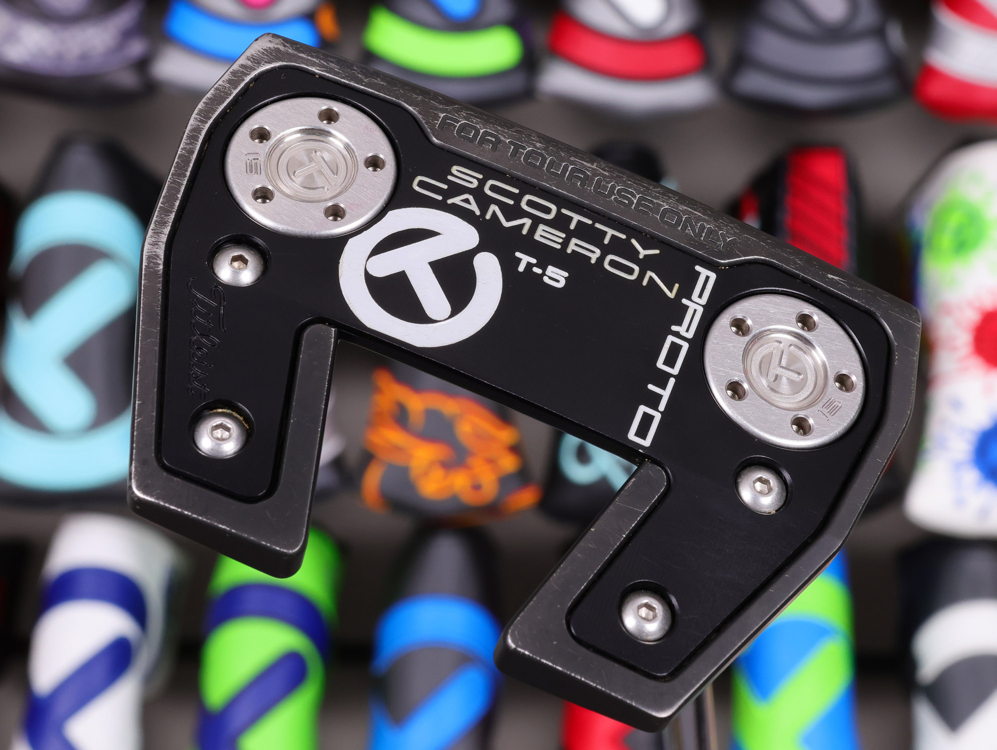 scotty cameron tour only black sss phantom x t5 circle t 350g putter with top line golf club