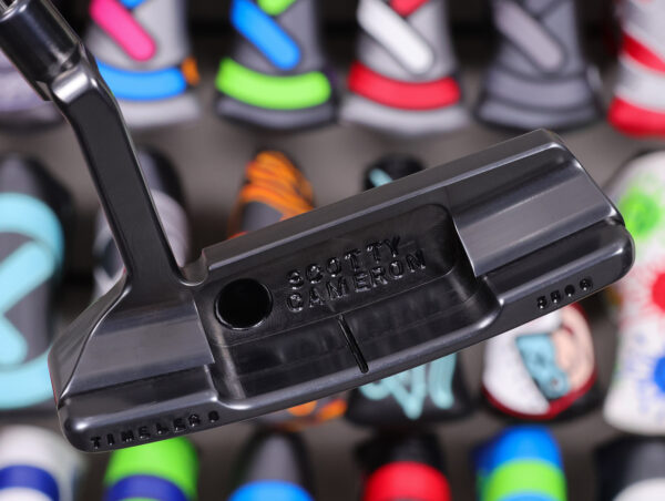 scotty cameron tour only brushed black carbon steel timeless newport 2 circle t 350g putter with single milled cherry bombs golf club