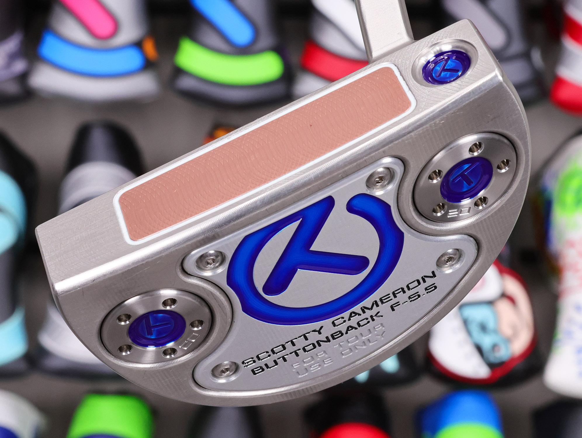 scotty cameron tour only buttonback flowback f 5.5 teryllium insert circle t 360g putter with top line and sight line golf club