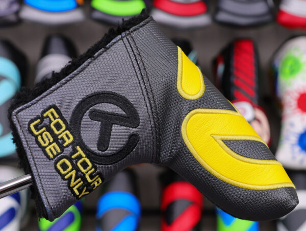 scotty cameron tour only gray and yellow industrial circle t blade headcover