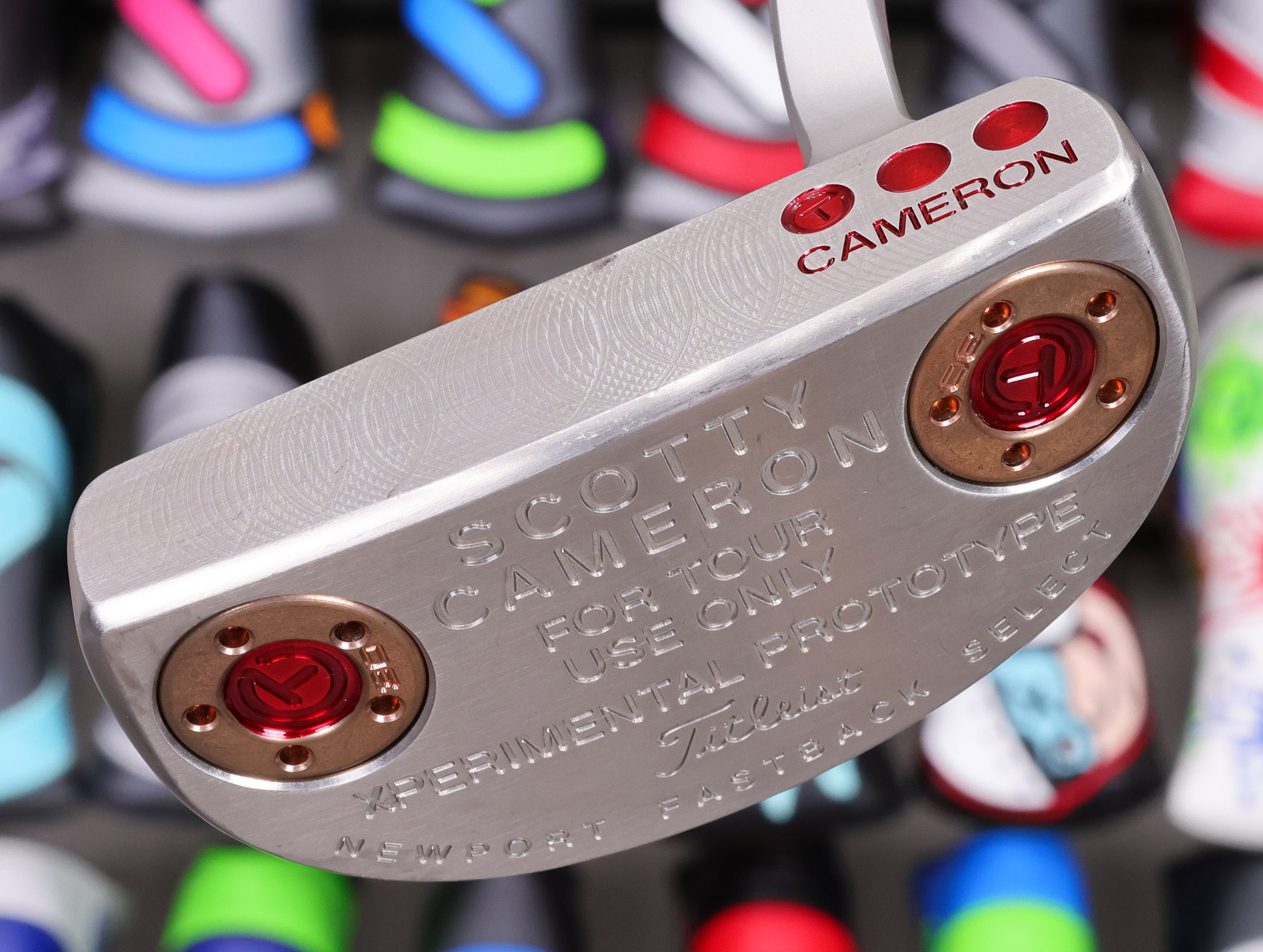 scotty cameron tour only sss fastback 1.5 xperimental prototype circle t putter with copper tungsten ct weights golf club