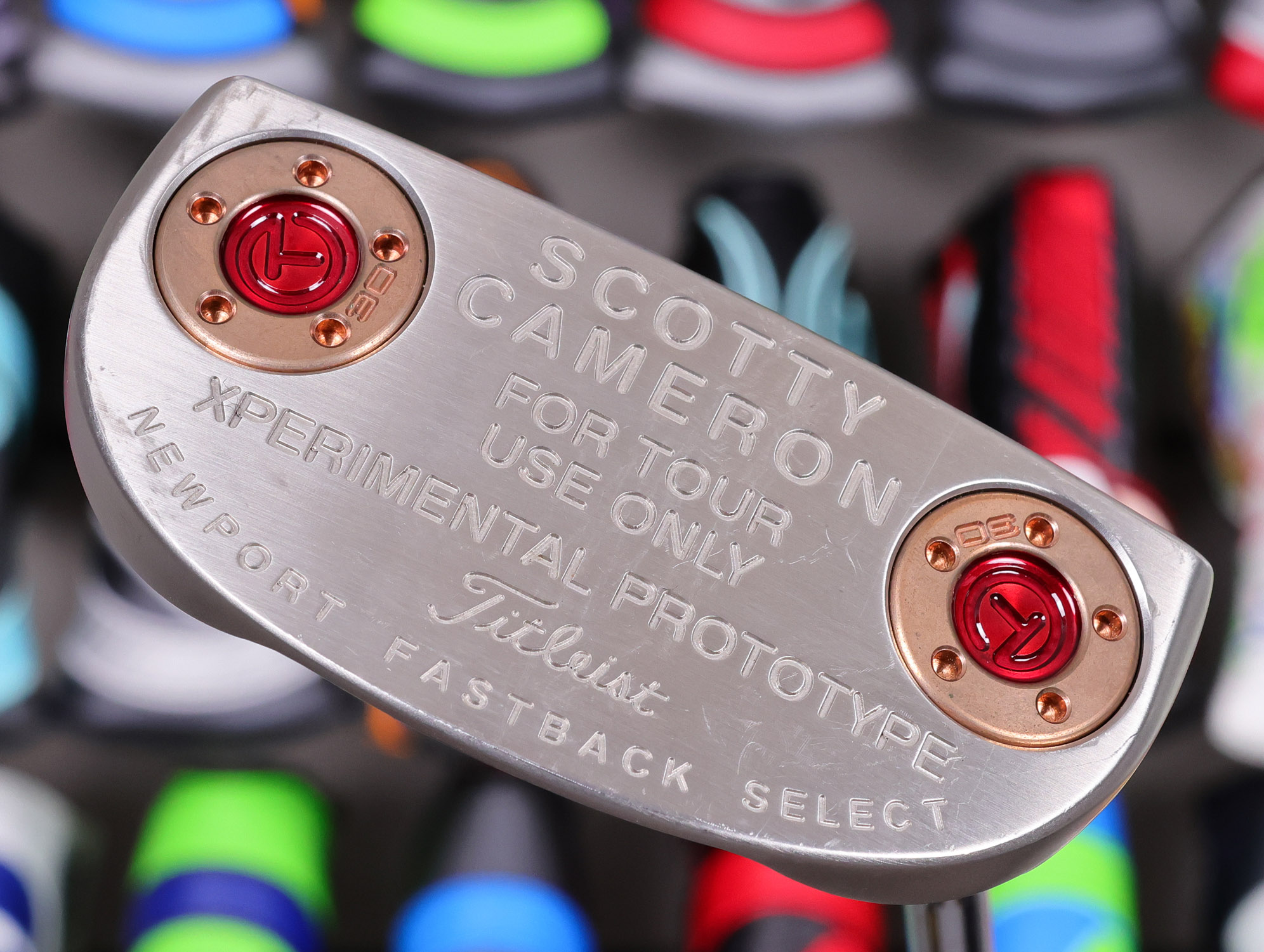 scotty cameron tour only sss fastback 1.5 xperimental prototype circle t putter with copper tungsten ct weights golf club