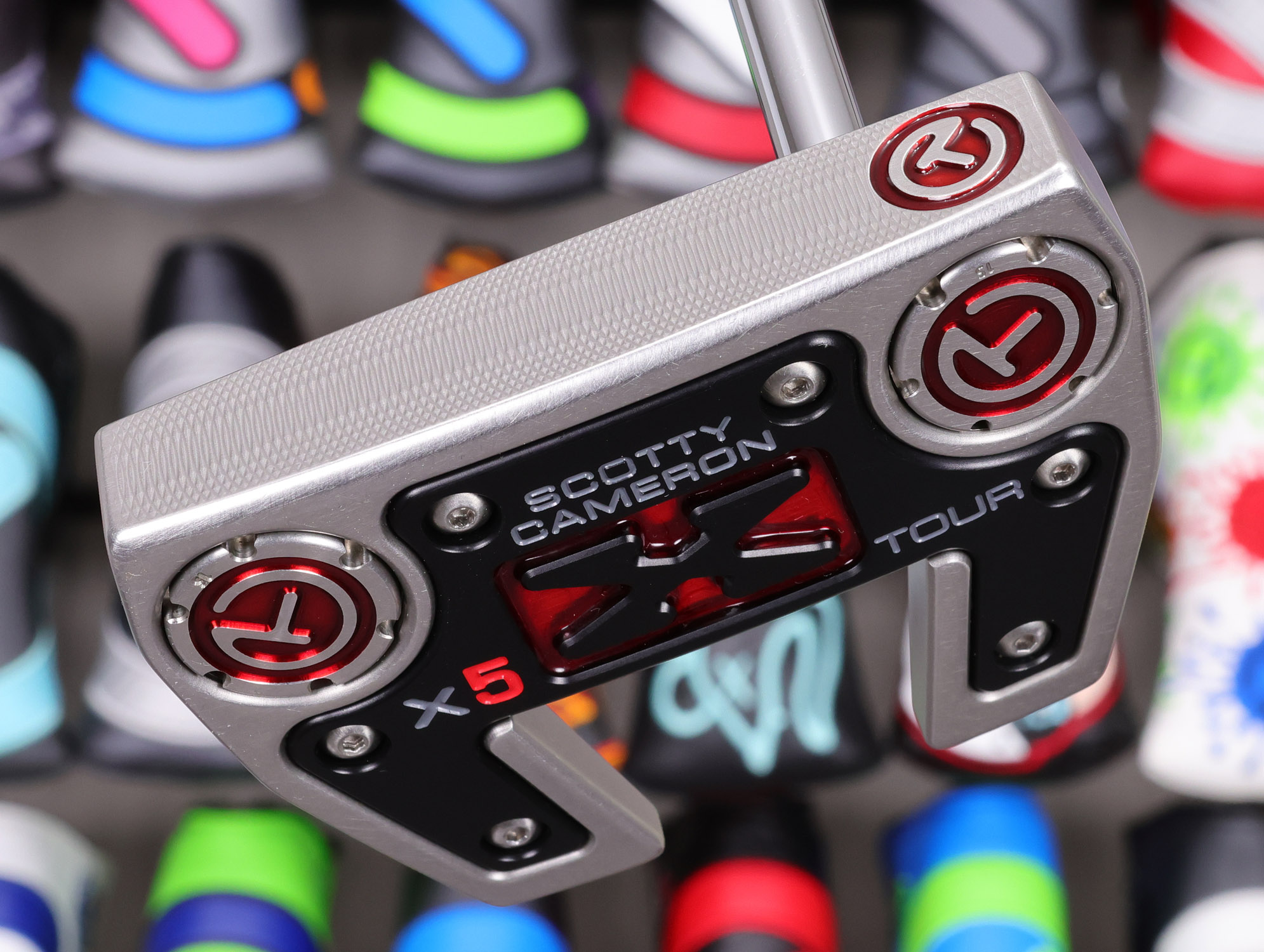 scotty cameron tour only sss futura x5 circle t 350g putter with deluxe circle t weights golf club
