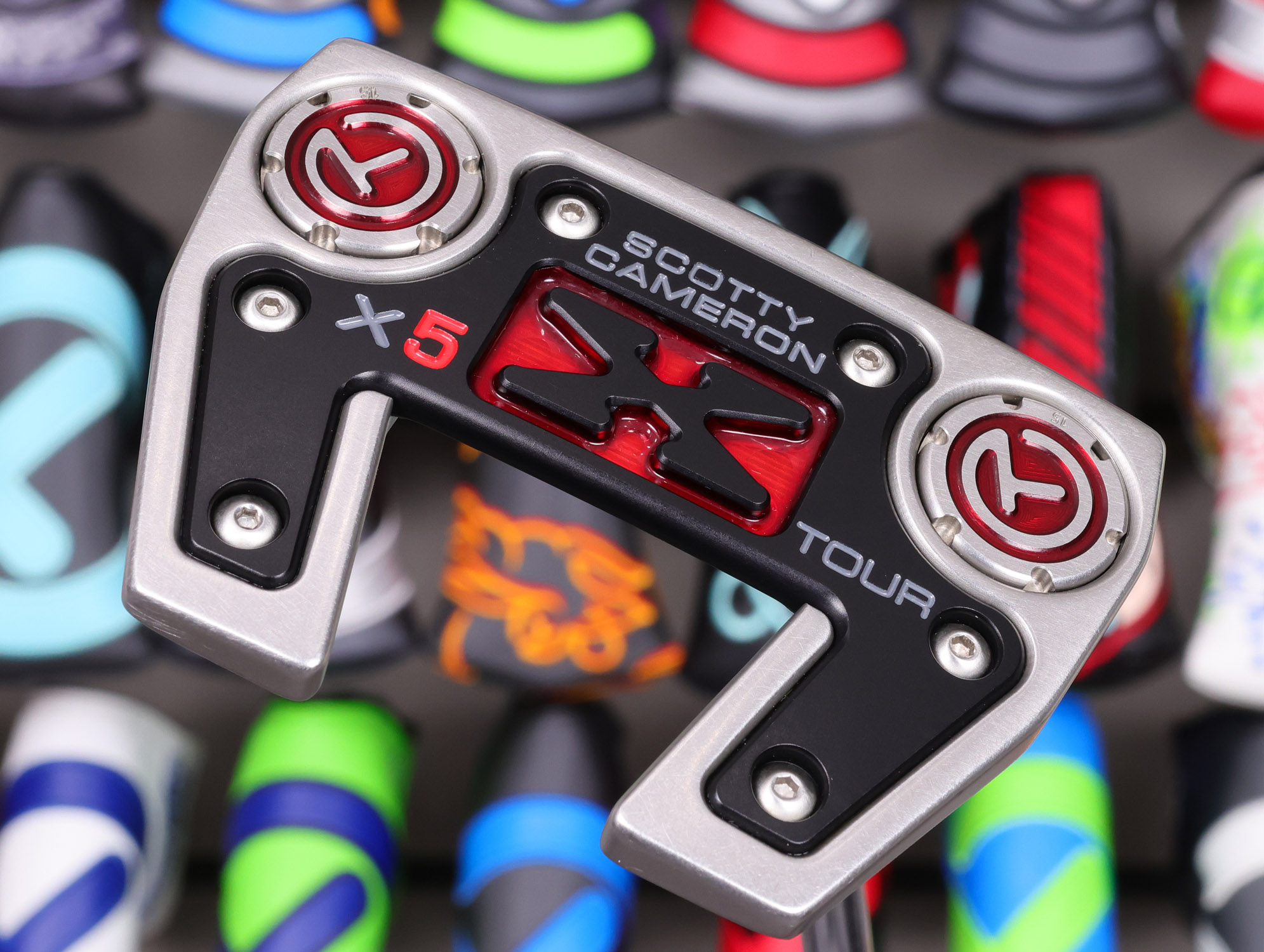 scotty cameron tour only sss futura x5 circle t 350g putter with deluxe circle t weights golf club