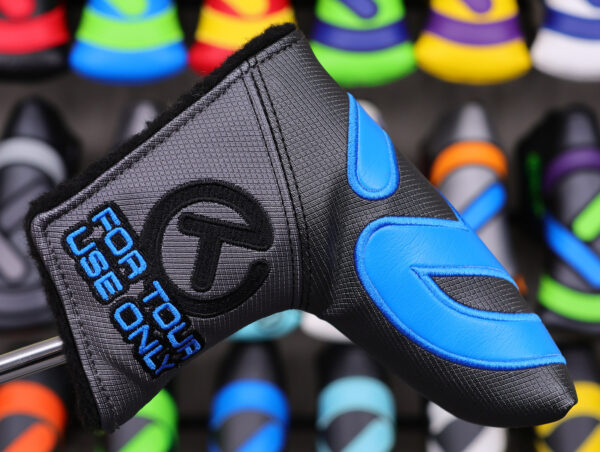 scotty cameron for tour use only gray and blue industrial circle t blade putter headcover
