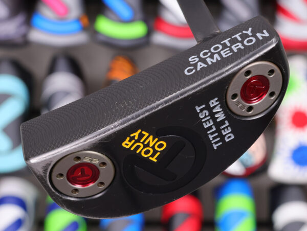 scotty cameron tour only deep milled black sss california del mar circle t putter with welded plumber neck golf club
