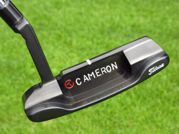 scotty cameron tour only brushed black carbon newport handstamped circle t putter with jackpot johnny stamp and top line golf club