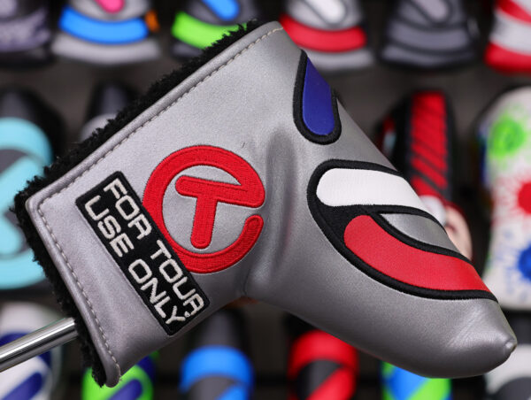 scotty cameron for tour use only bright silver usa stick figure industrial circle t mid mallet headcover