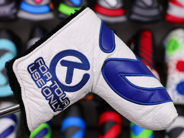 scotty cameron for tour use only white and blue tour rat industrial circle t blade putter headcover