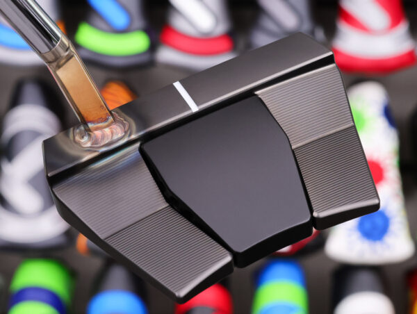 scotty cameron tour only two tone black and sss phantom x t9.5 circle t 360g putter with welded and polished sss flojet neck and silver aluminum sole plate golf club