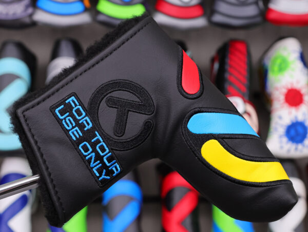 scotty cameron 2026 for tour use only black primary red blue yellow industrial circle t stick figure blade headcover