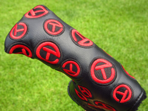 scotty cameron tour only black and red dancing circle t blade putter headcover