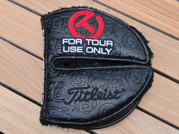 scotty cameron for tour use only black and red hot head harry industrial circle t centershaft mid round putter headcover