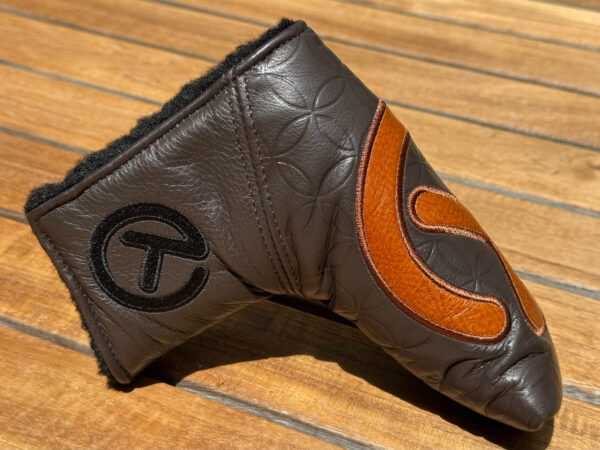 scotty cameron for tour use only vault exclusive dark brown genuine leather industrial circle t blade headcover