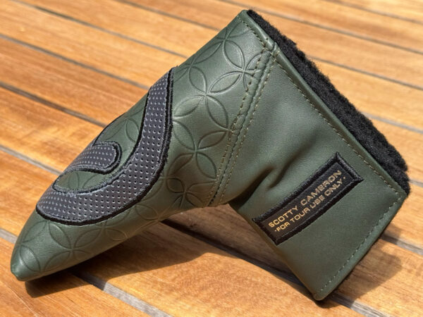 scotty cameron for tour use only vault exclusive dark green genuine leather industrial circle t blade headcover