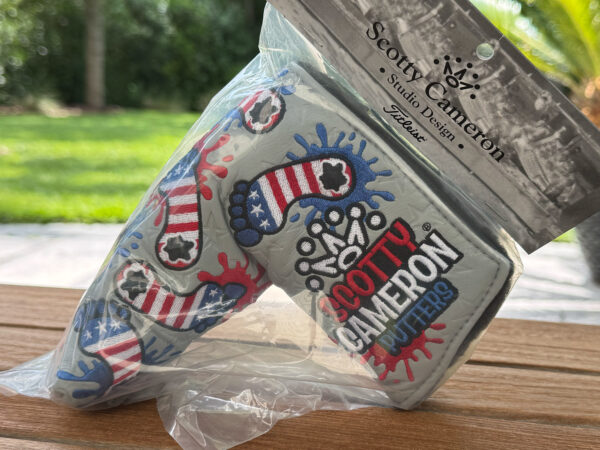 scotty cameron limited release 2024 us open pinehurst north carolina tar heel state usa flag gray blade putter headcover