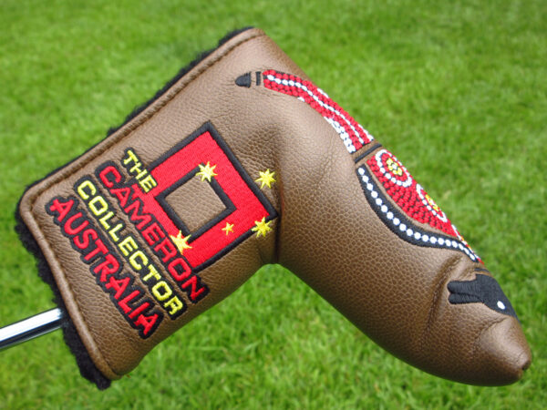 scotty cameron the cameron collector australia brown kangaroo mosaic blade putter headcover