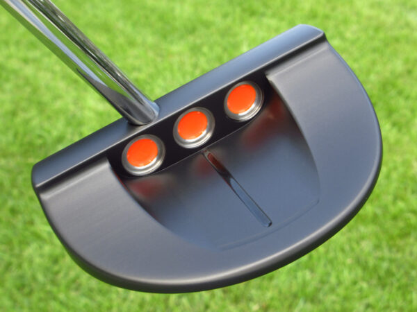 scotty cameron tour only sss deep milled black golo s5 centershaft circle t 360g putter with rickie fowler neon orange paint golf club