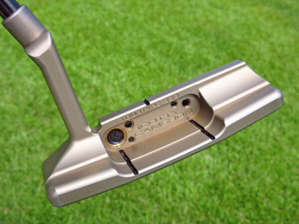 scotty cameron tour only chromatic bronze deep milled timeless tourtype circle t putter with top line and dual flange lines golf club