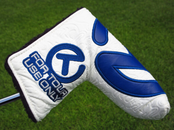 scotty cameron for tour use only white and blue tour rat industrial circle t blade putter headcover