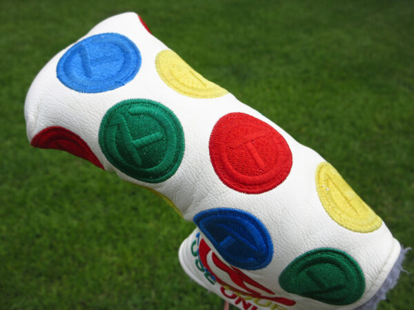 scotty cameron for tour use only white twister dots circle t blade putter headcover