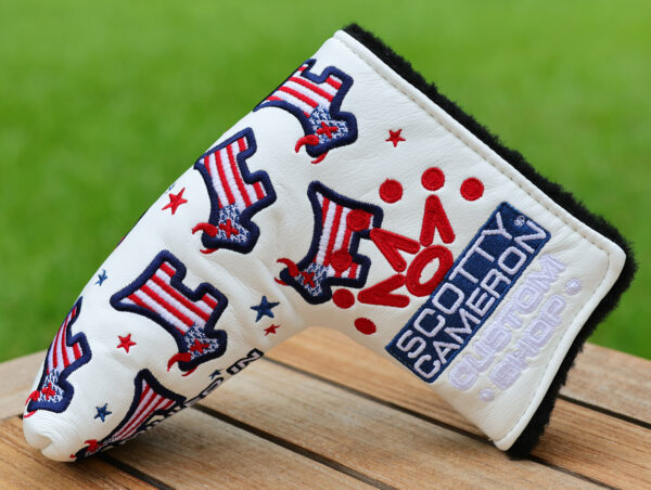 scotty cameron white usa dancing junk yard dog custom shop blade headcover