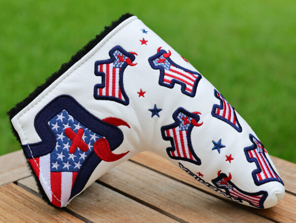 scotty cameron white usa dancing junk yard dog custom shop blade headcover