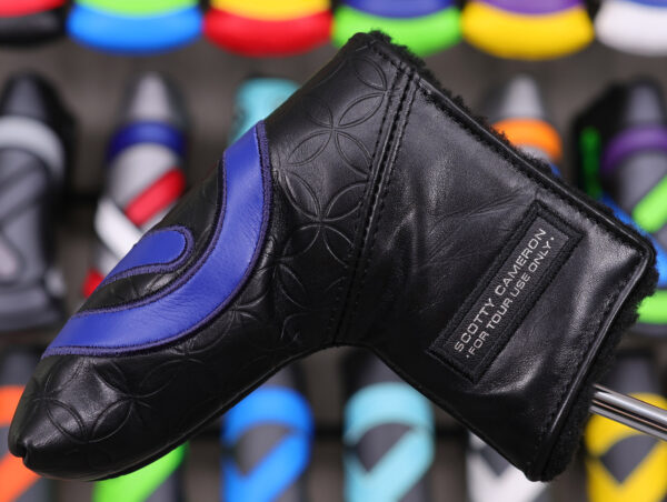 scotty cameron for tour use only vault gallery exclusive black and navy blue industrial circle t blade putter headcover