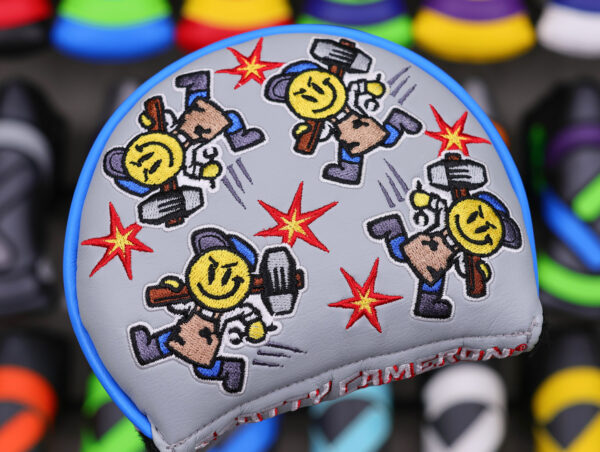 scotty cameron light gray grease grinder custom shop mid round headcover
