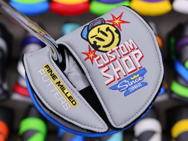 scotty cameron light gray grease grinder custom shop mid round headcover